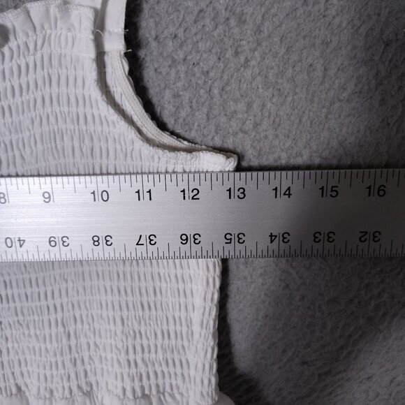 NWT 🤍Andrew Marc New York Dress Women's Medium White Eyelet Tie-Shoulder - Picture 12 of 15